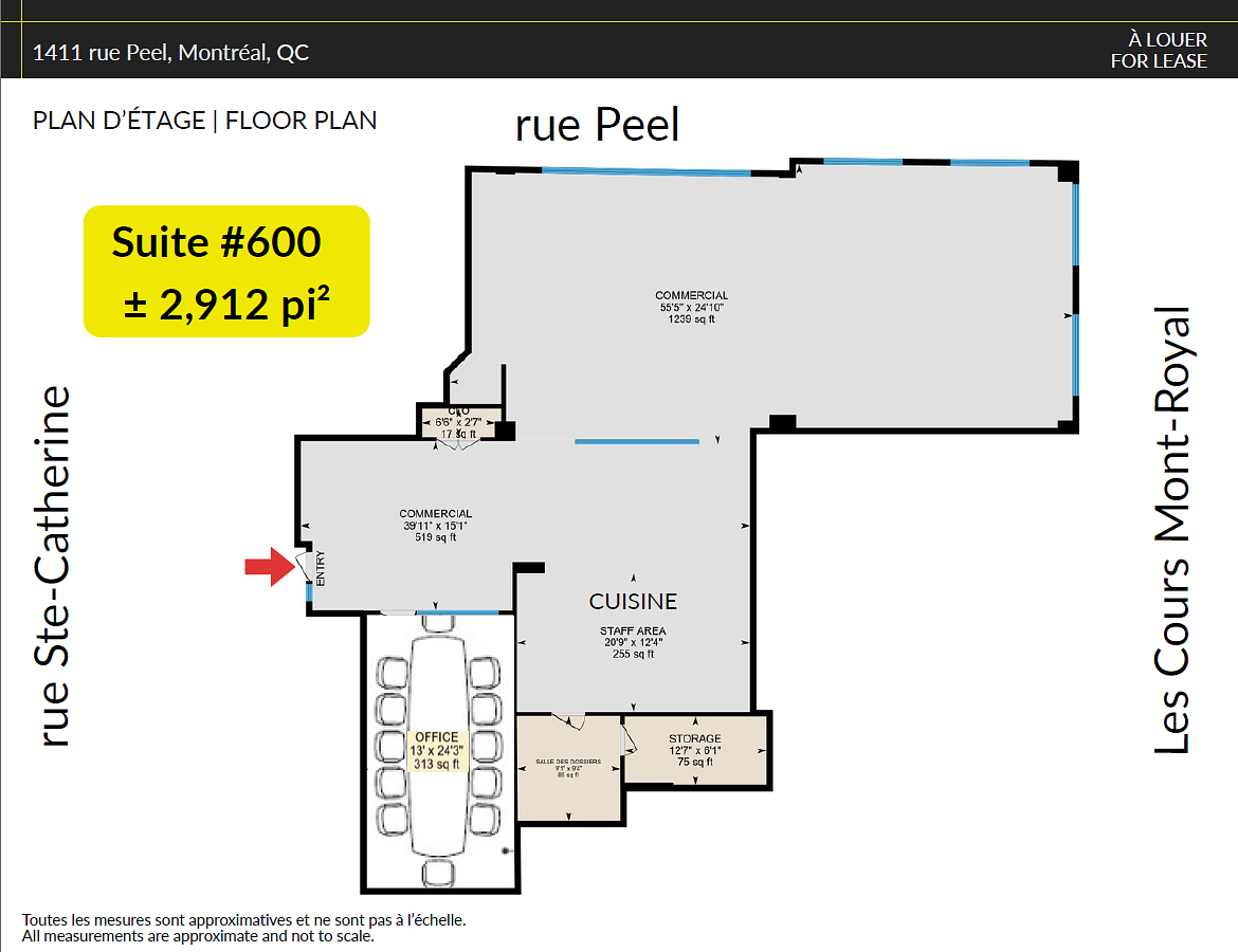 1411 Rue Peel, Montréal, QC floorplan