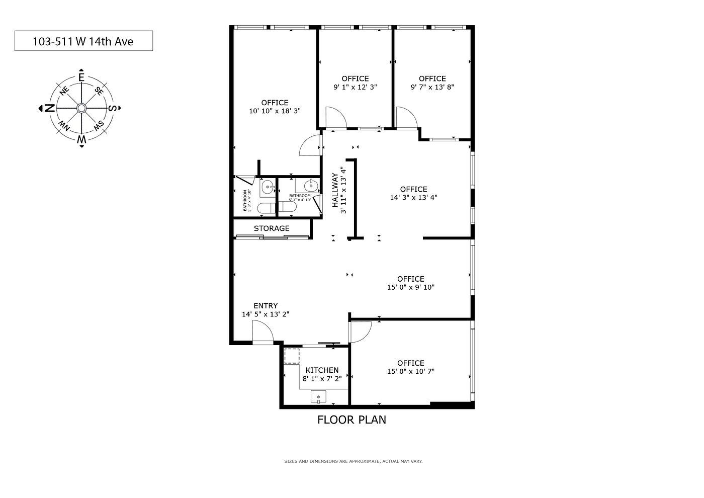 103 - 511 W 14th Ave, Vancouver, BC floorplan