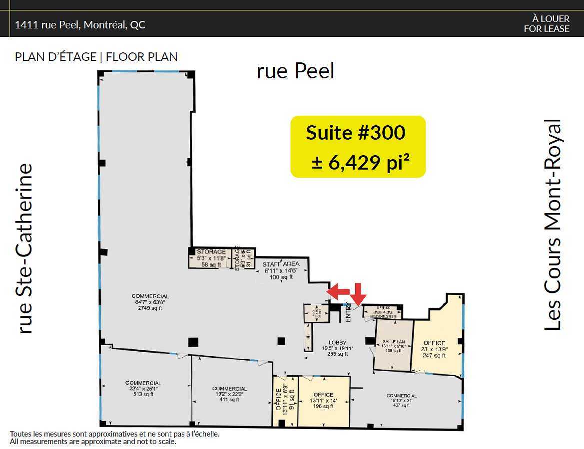 1411 Rue Peel, Montréal, QC floorplan