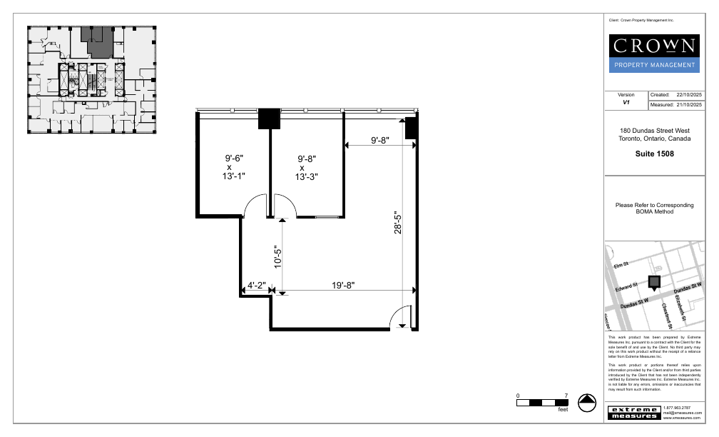1508 - 180 Dundas Street West, Toronto, ON floorplan