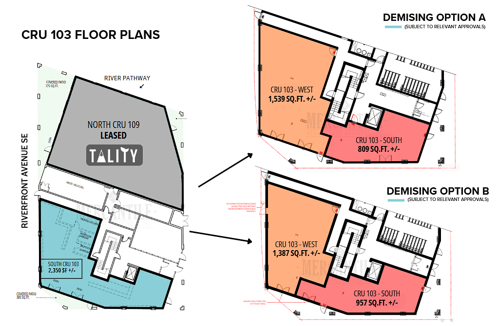 CRU 103 - 606 Confluence Way Southeast, Calgary, AB floorplan