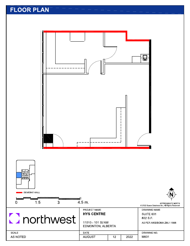 601 - 11010 101 St NW, Edmonton, AB floorplan