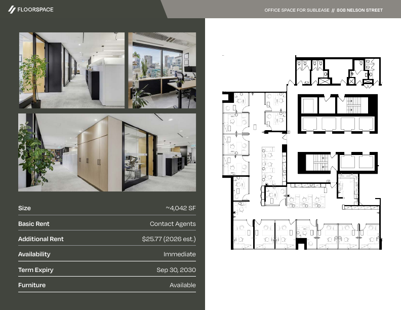 1001 - 808 Nelson Street, Vancouver, BC floorplan