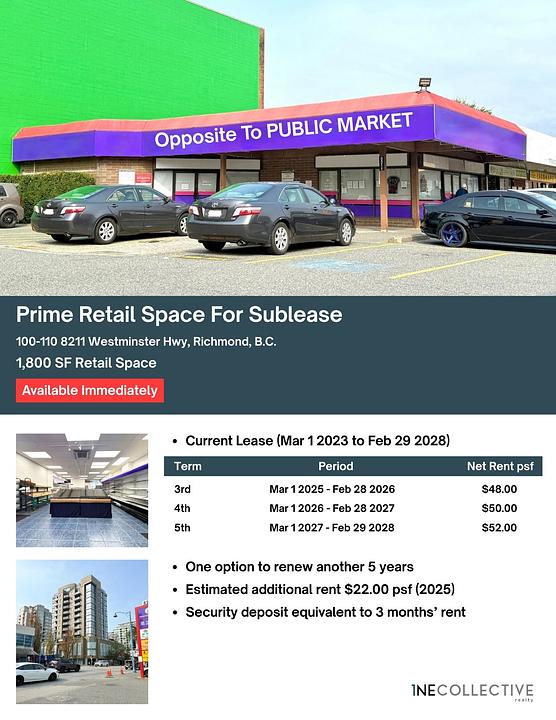 100-110 - 8211 Westminster Highway, Richmond, BC