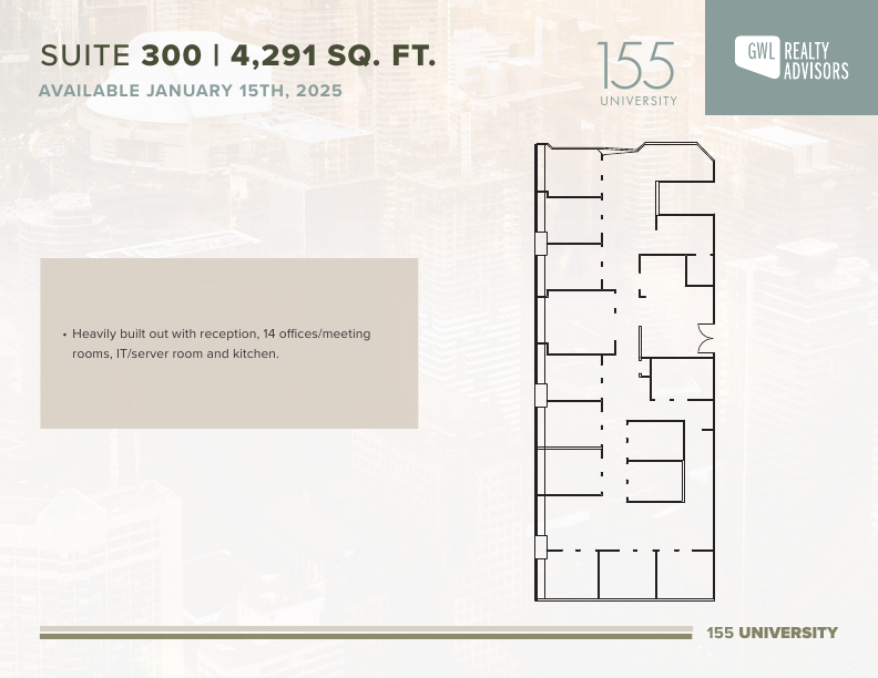 300 - 155 University Avenue, Toronto, ON floorplan
