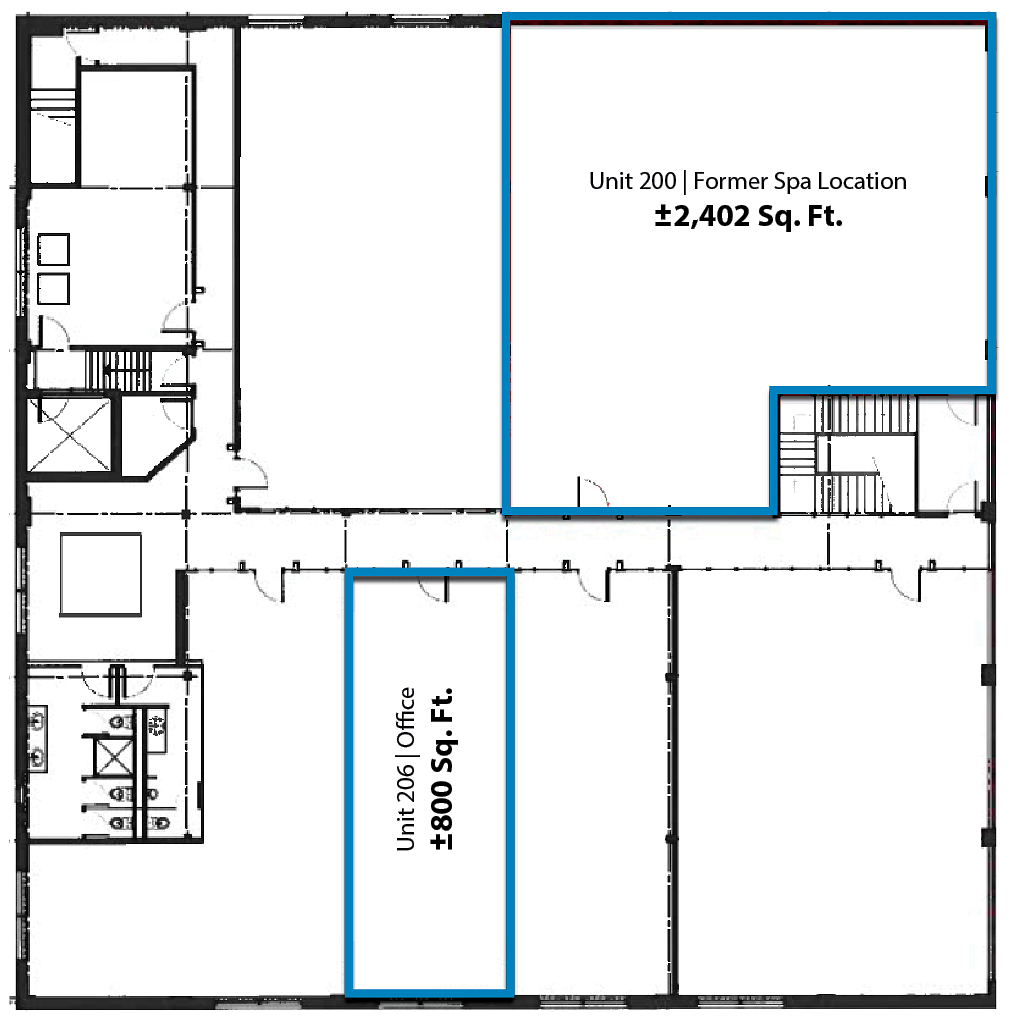 200/206 - 10132 105 Street Northwest, Edmonton, AB floorplan
