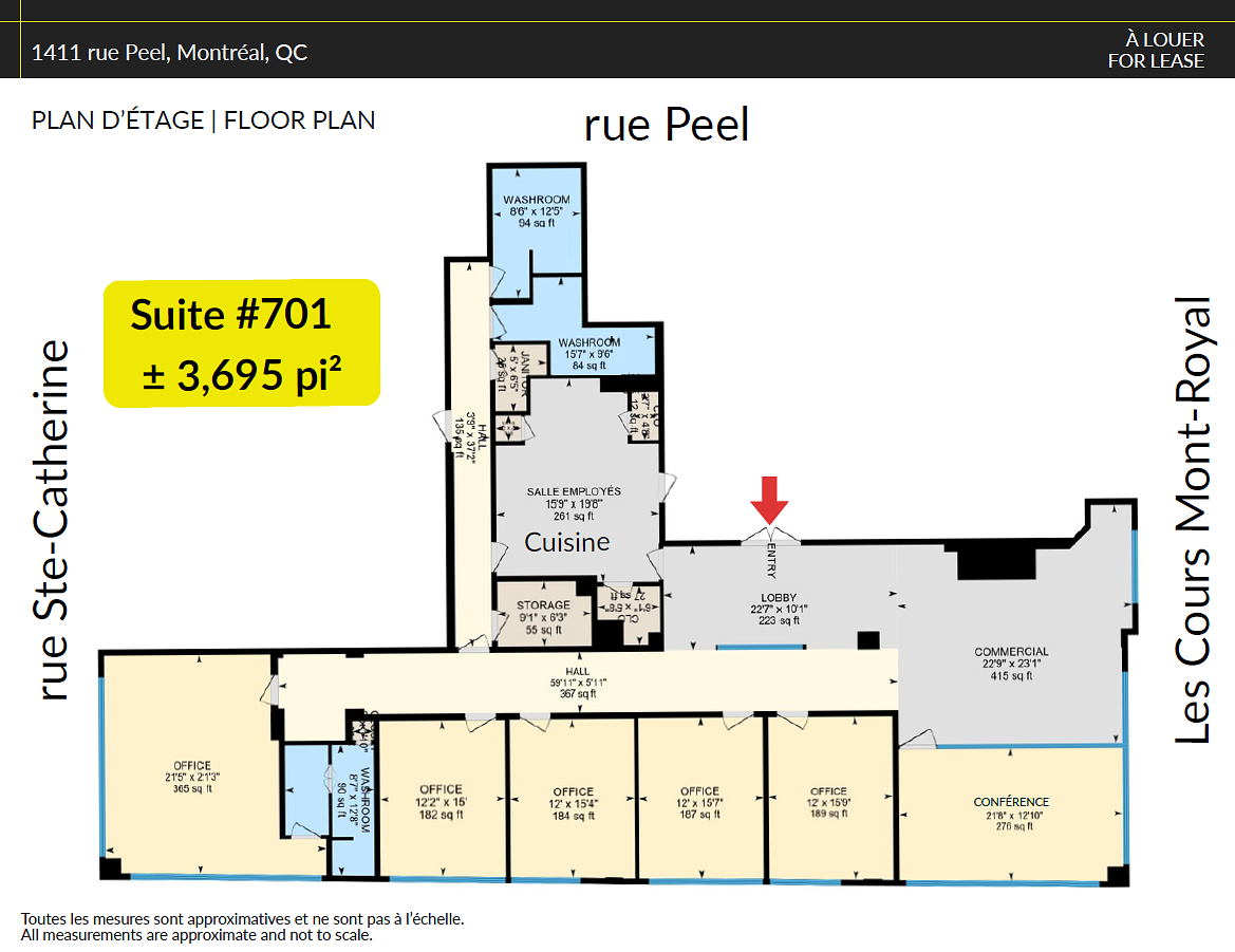1411 Rue Peel, Montréal, QC floorplan