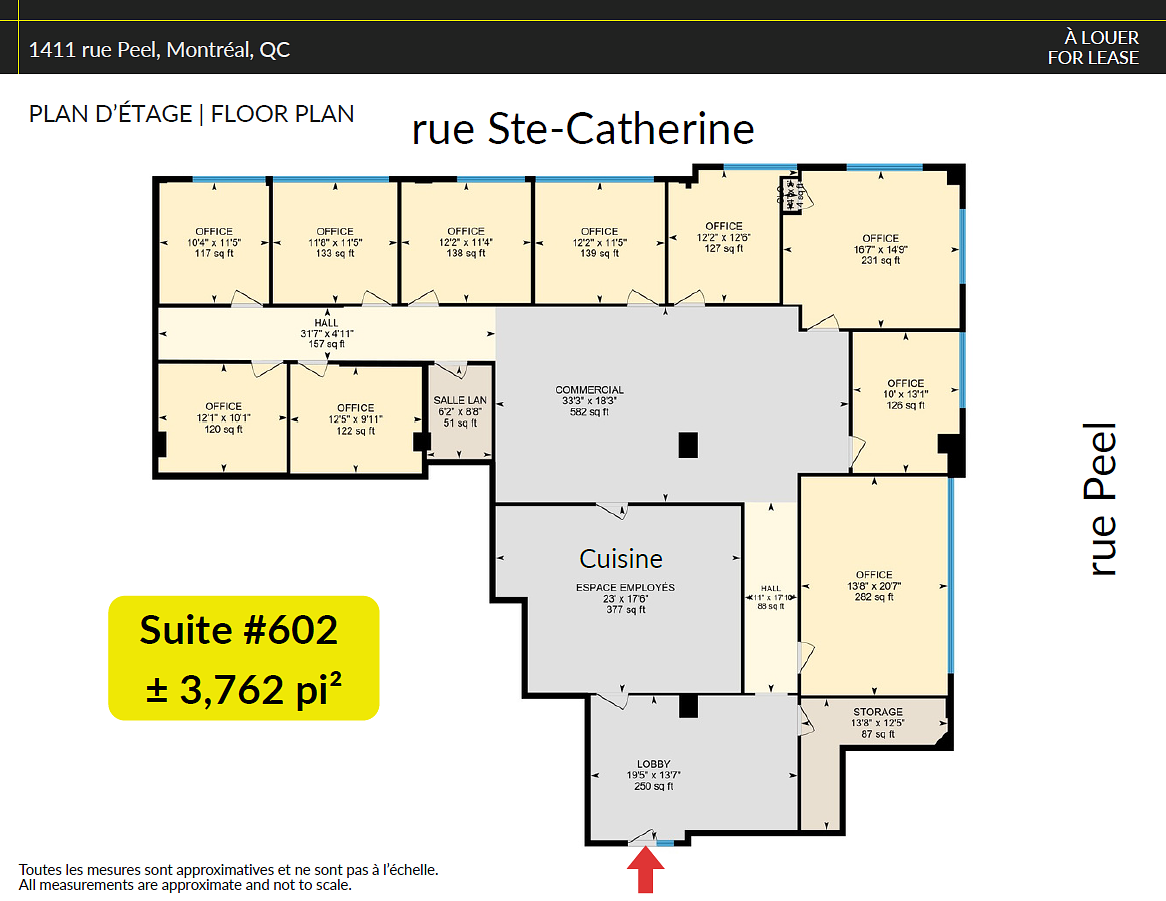 1411 Rue Peel, Montréal, QC floorplan