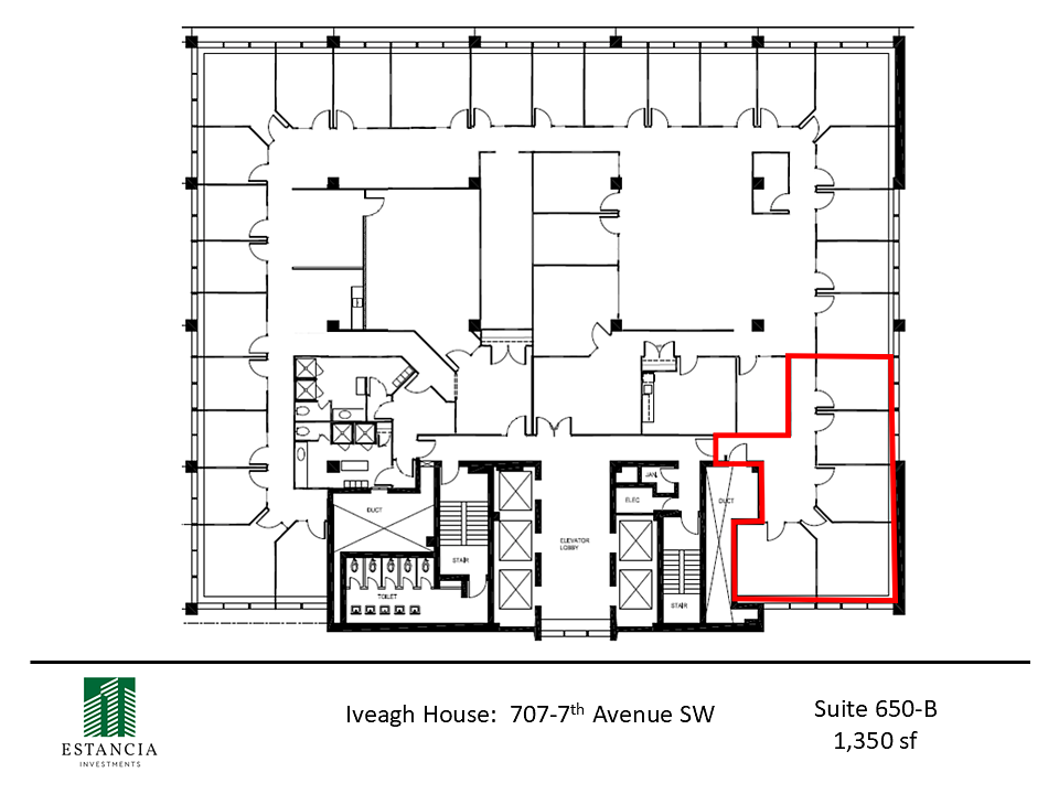 650-B - 707 7 Avenue Southwest, Calgary, AB floorplan