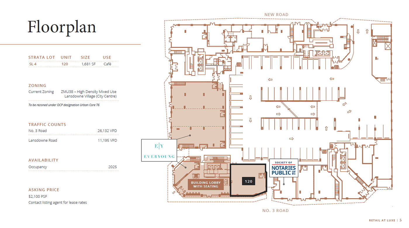 Unit 120 - 5599 No. 3 Road, Richmond, BC floorplan