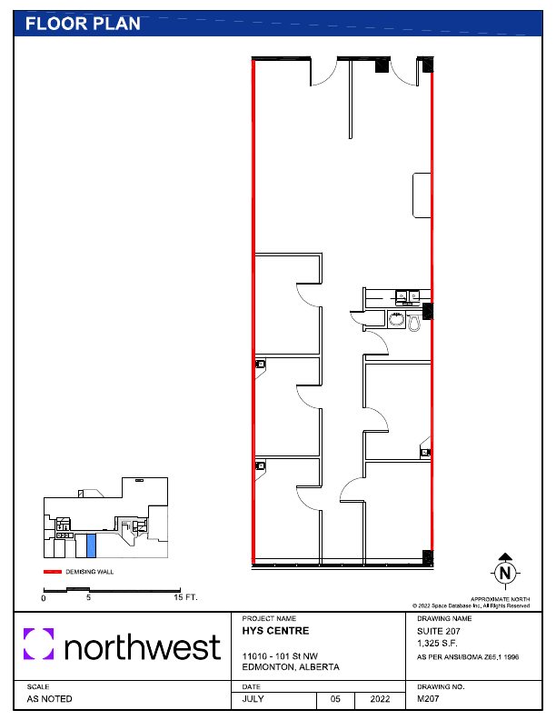 207 - 11010 101 St NW, Edmonton, AB floorplan
