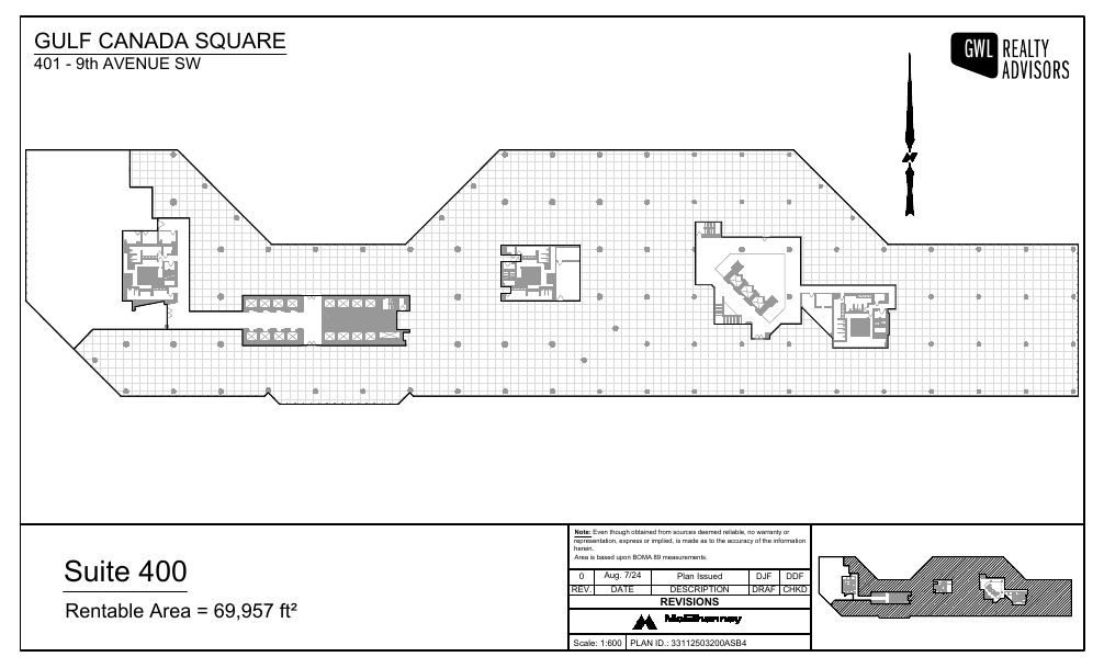 400 - 401 9 Avenue Southwest, Calgary, AB floorplan