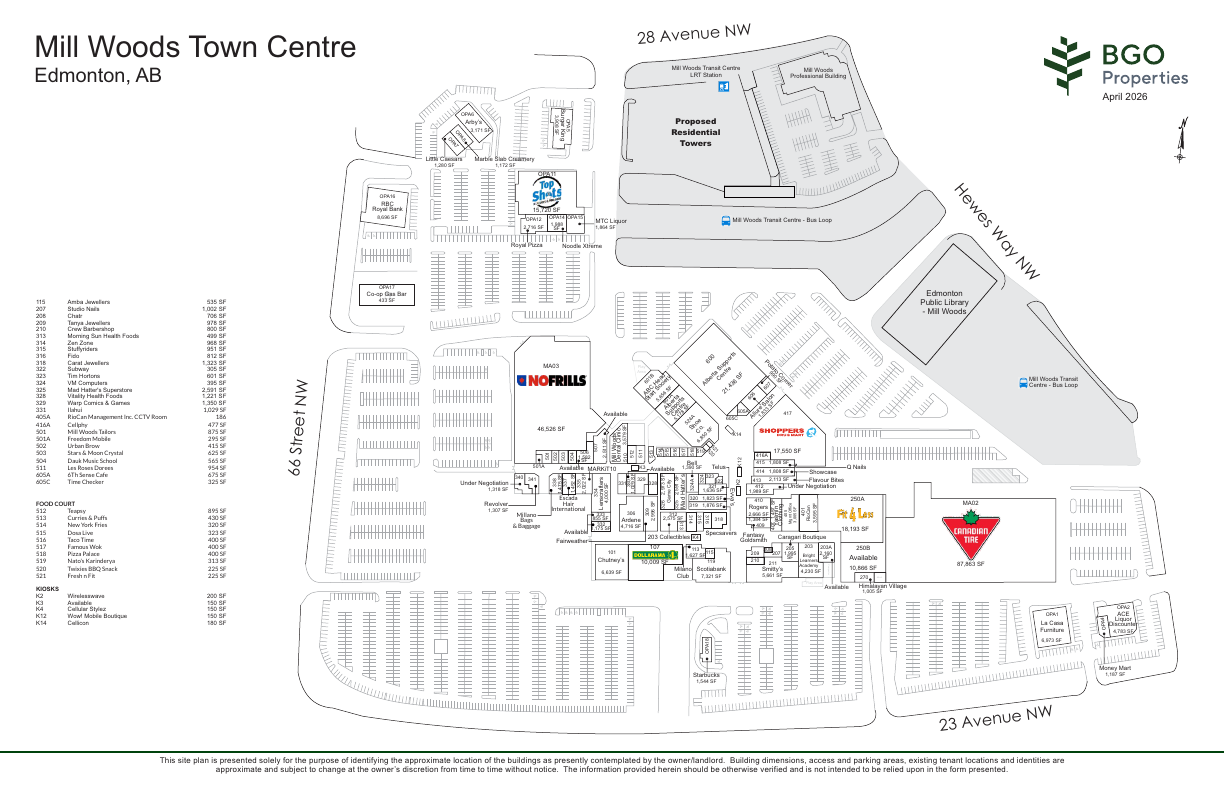 0340 - 2331 66 Street Northwest, Edmonton, AB floorplan
