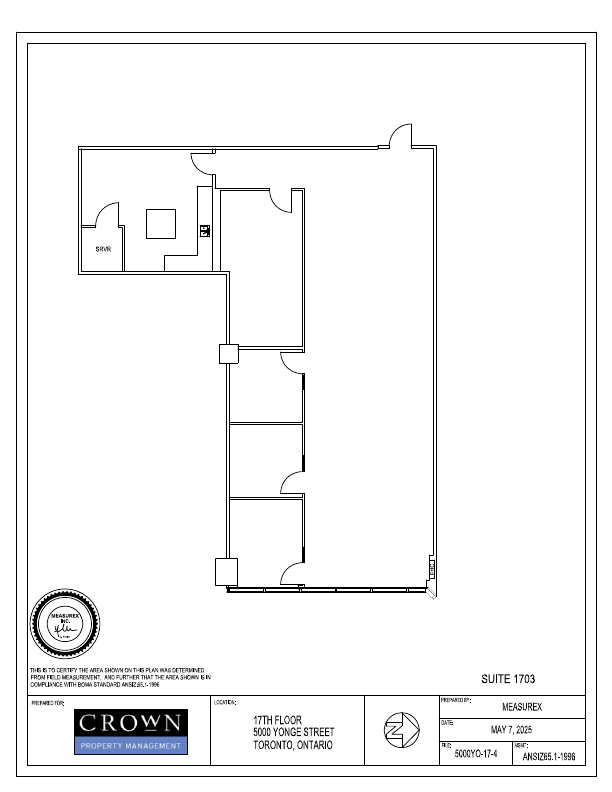 1703 - 1901 - 5000 Yonge Street, Toronto, ON floorplan