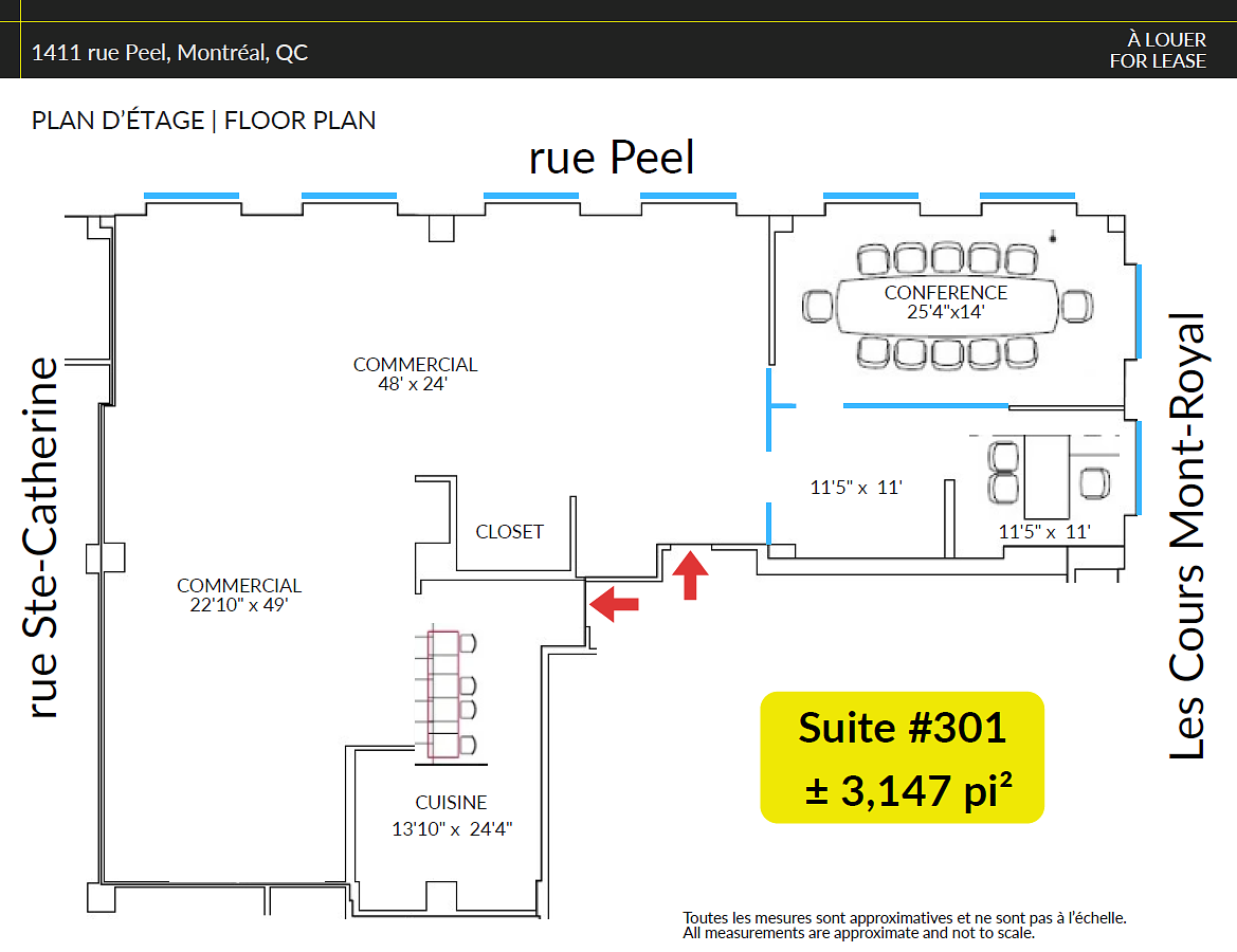 1411 Rue Peel, Montréal, QC floorplan
