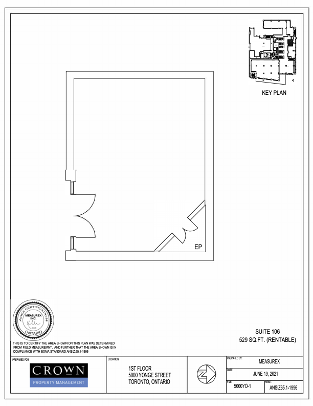 106 - 1901 - 5000 Yonge Street, Toronto, ON floorplan