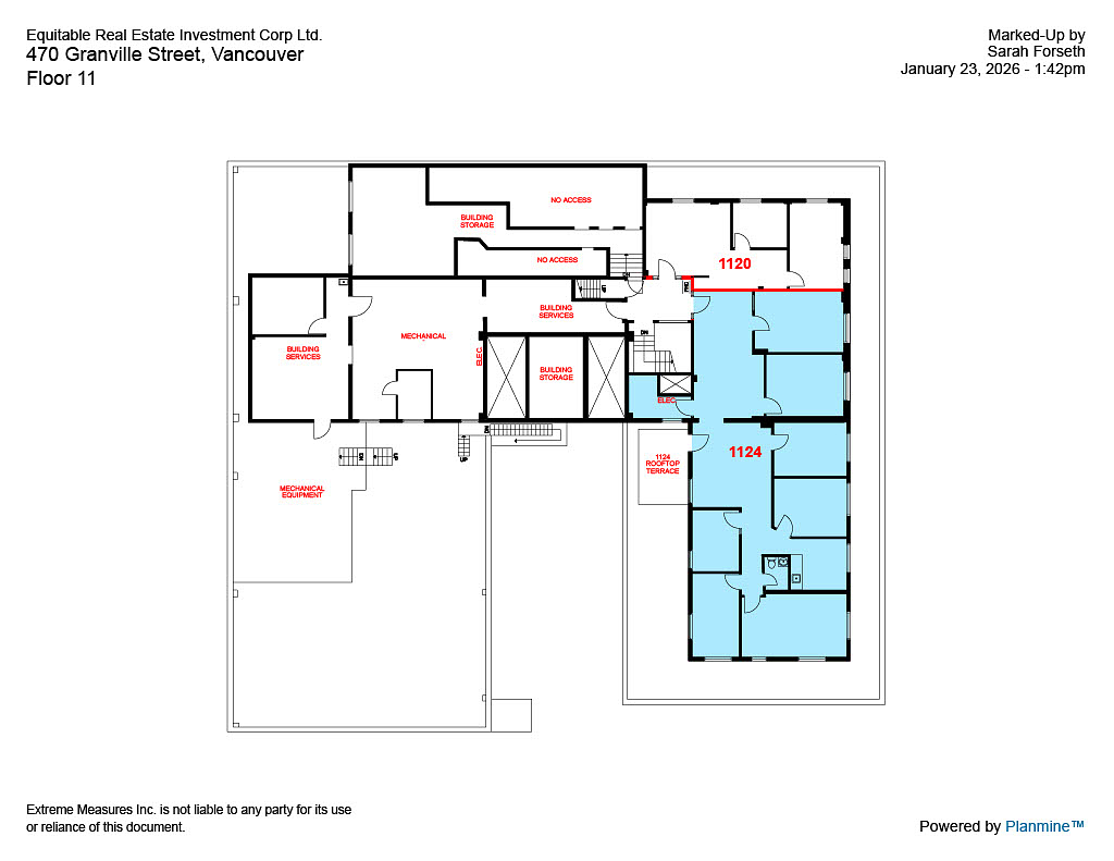 1124 - 470 Granville Street, Vancouver, BC floorplan