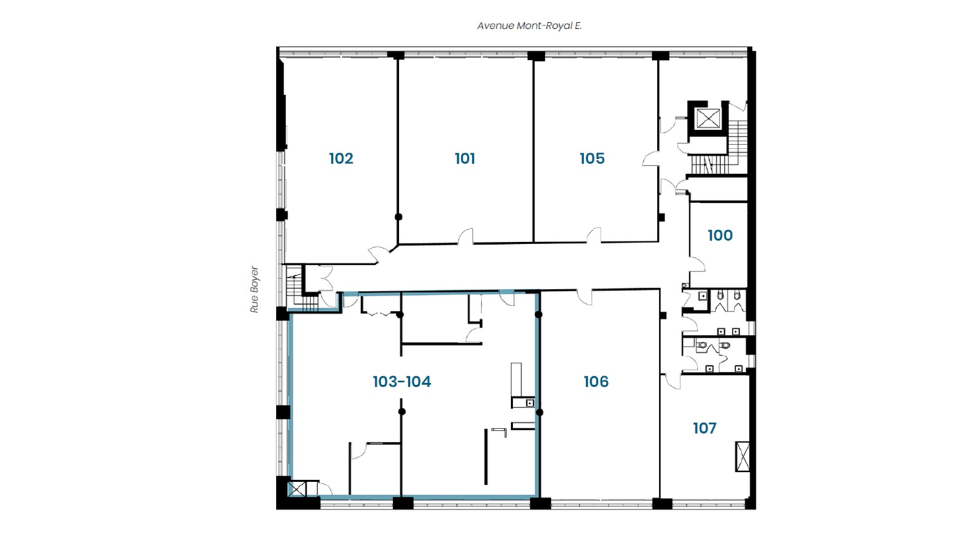 103-104 - 1000 Avenue du Mont-Royal Est, Montréal, QC floorplan