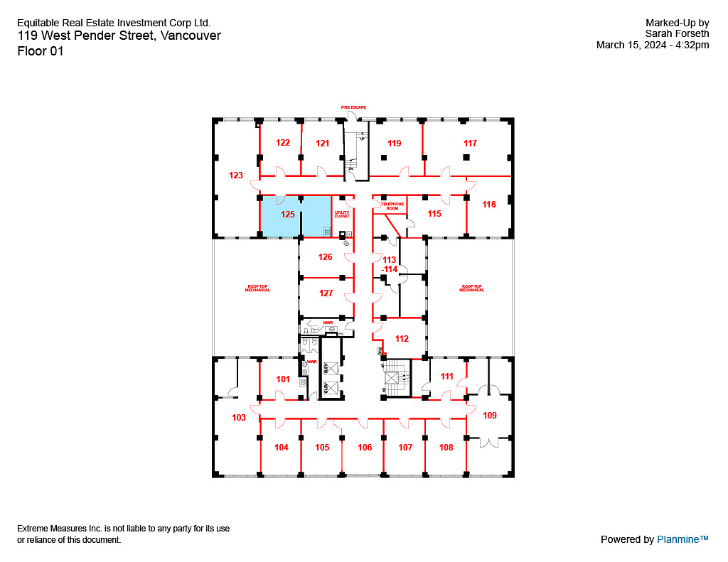 125 - 119 West Pender Street, Vancouver, BC floorplan