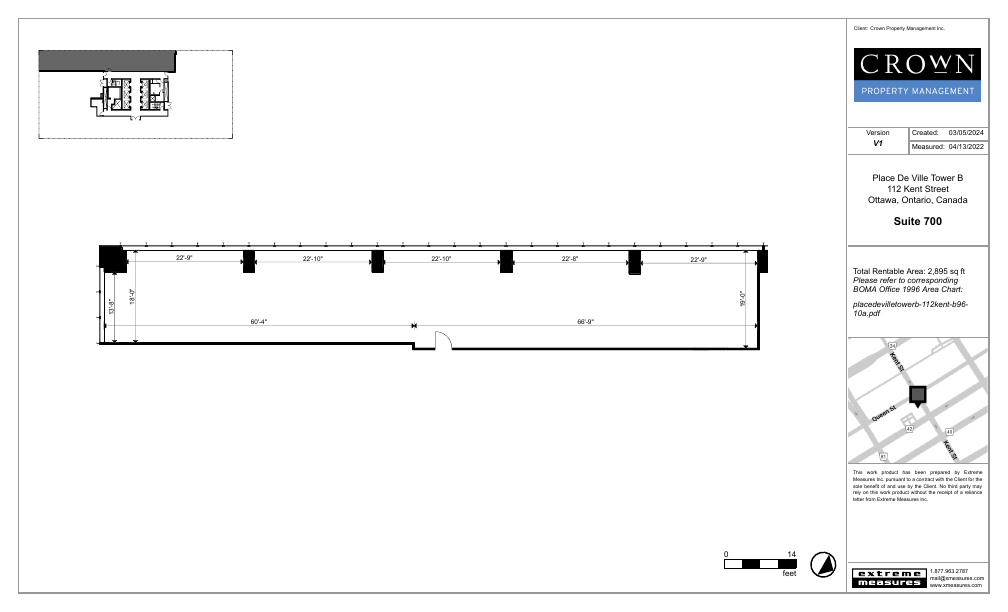 700 - 112 Kent Street, Ottawa, ON floorplan