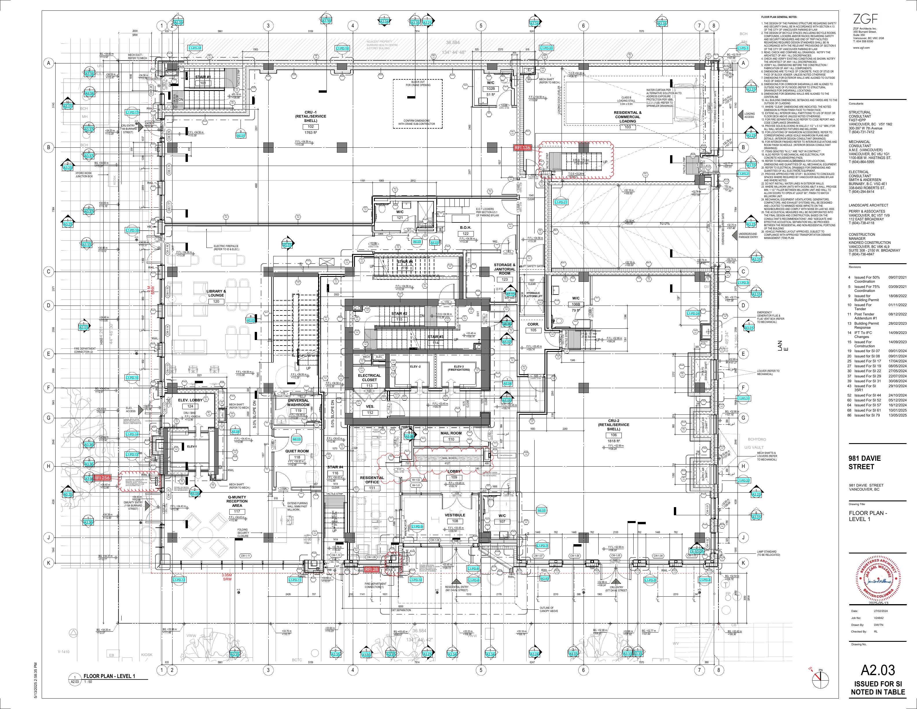 CRU 1 - 981 Davie Street, Vancouver, BC floorplan