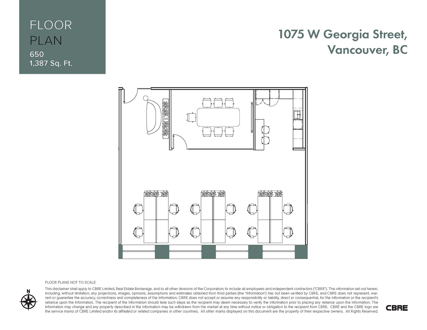 650 - 1075 W Georgia St, Vancouver, BC floorplan