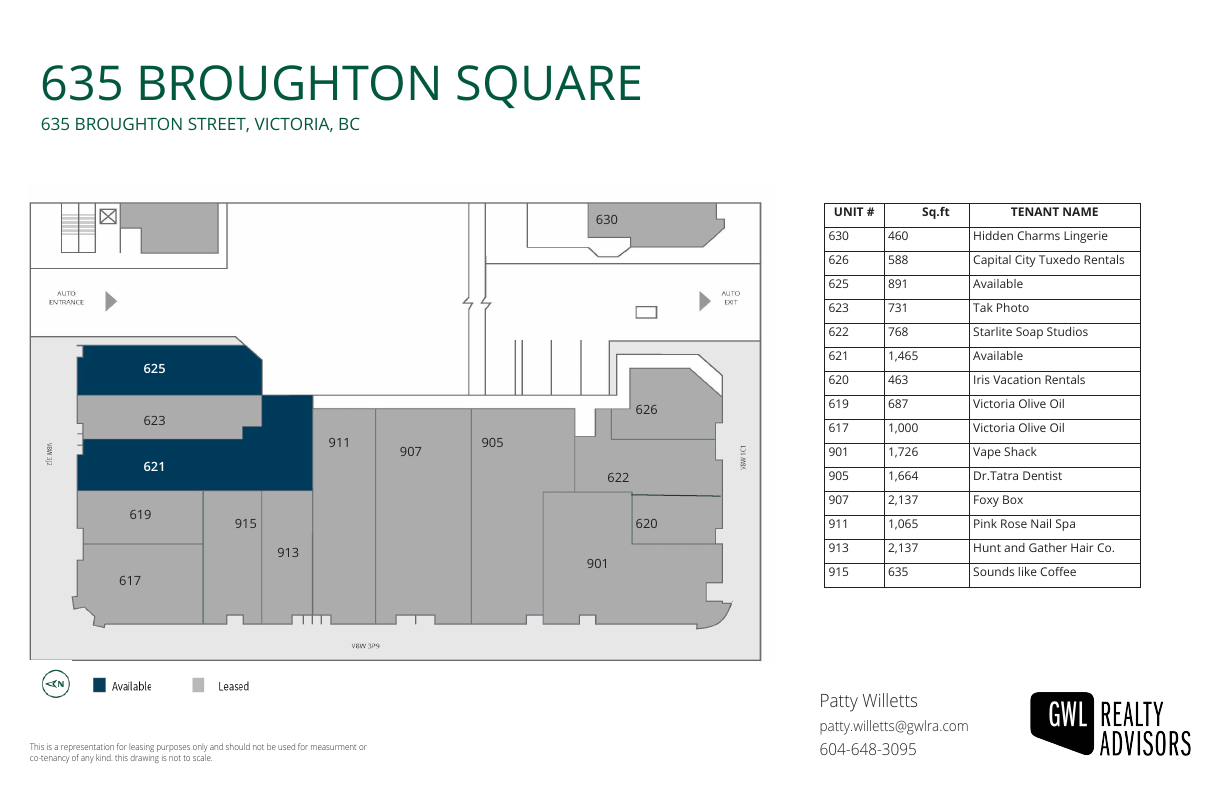 621 - 635 Broughton Street, Victoria, BC floorplan