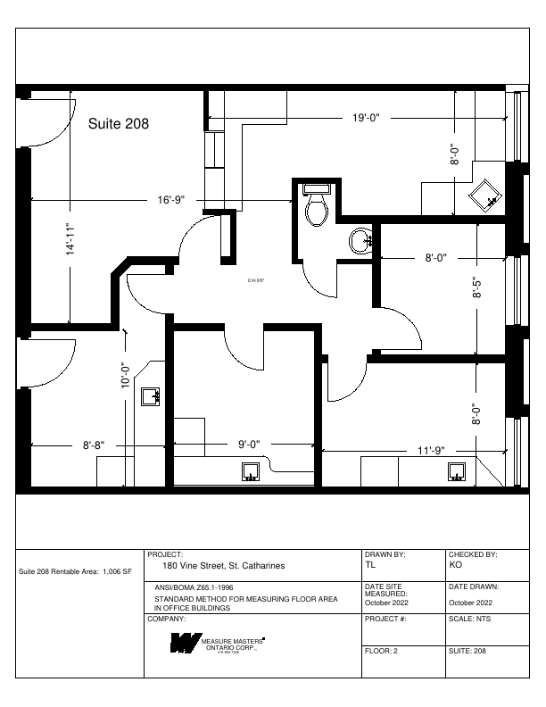 208 - 180 Vine Street South, St. Catharines, ON floorplan