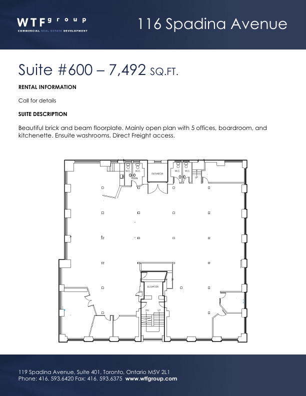 600 - 116 Spadina Avenue, Toronto, ON floorplan