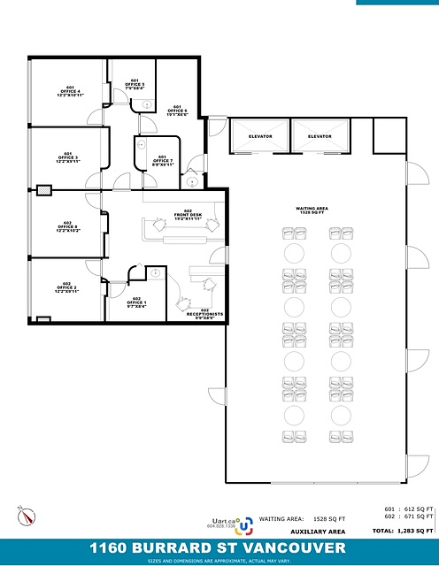 602#4&5 - 1160 Burrard St, Vancouver, BC floorplan