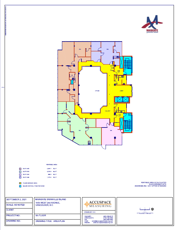 503 - 1505 West 2nd Avenue, Vancouver, BC floorplan