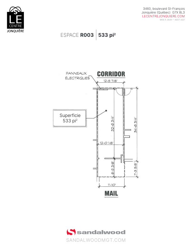 R003 - 3460 Boulevard Saint François, Saguenay, QC floorplan
