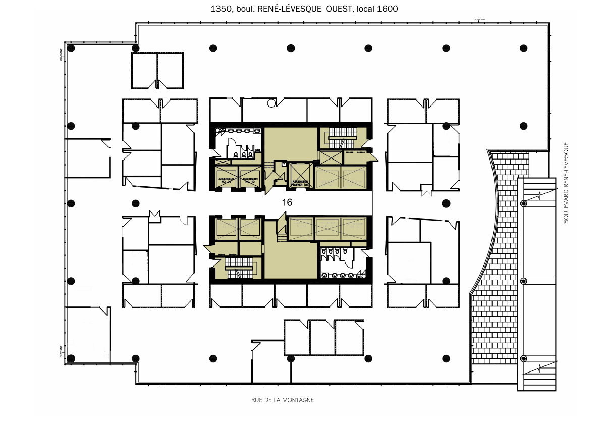 1600 - 1350 Boulevard René-Lévesque Ouest, Montréal, QC floorplan