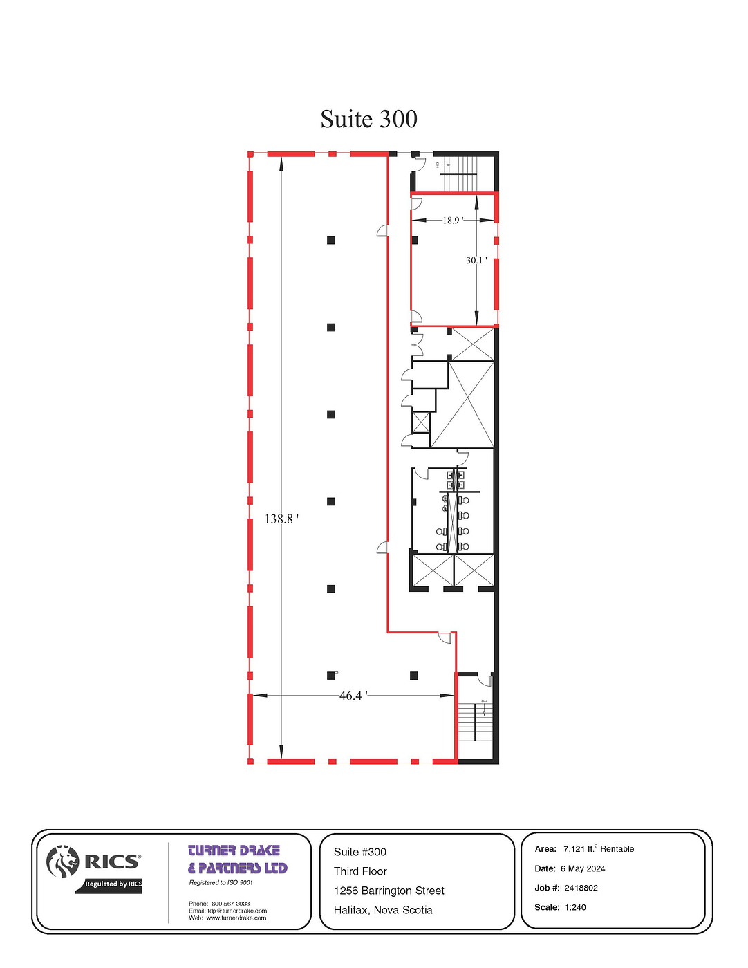 300 - 1256 Barrington St, Halifax, NS floorplan