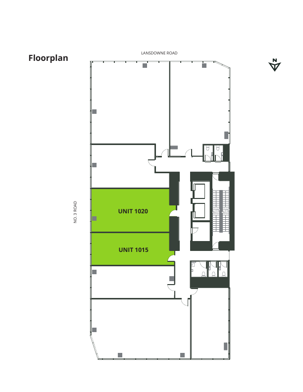 1015/1020 - 5599 No. 3 Road, Richmond, BC floorplan