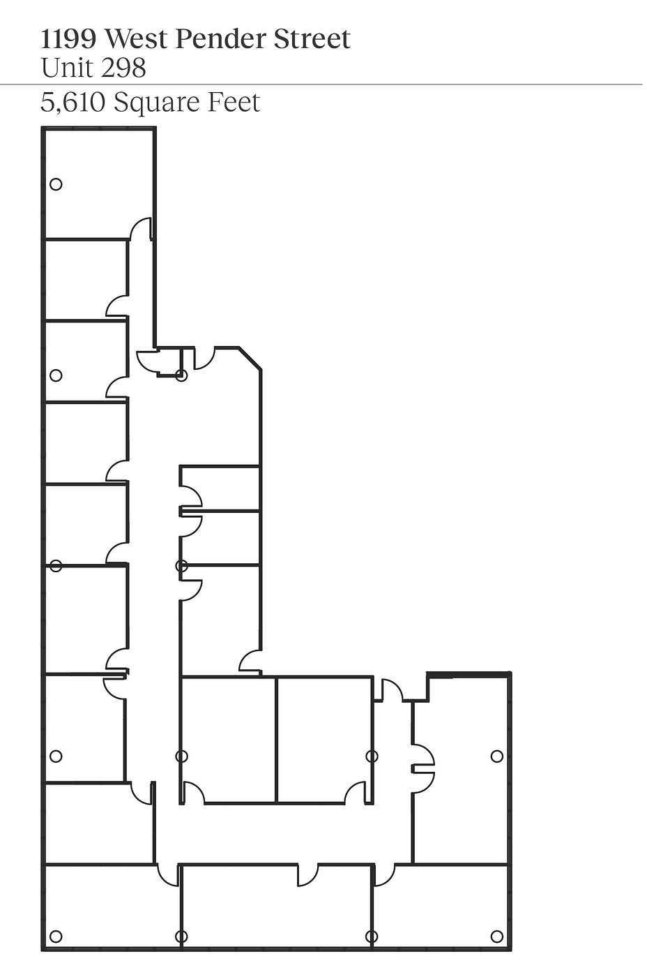 298 - 1199 West Pender Street, Vancouver, BC floorplan