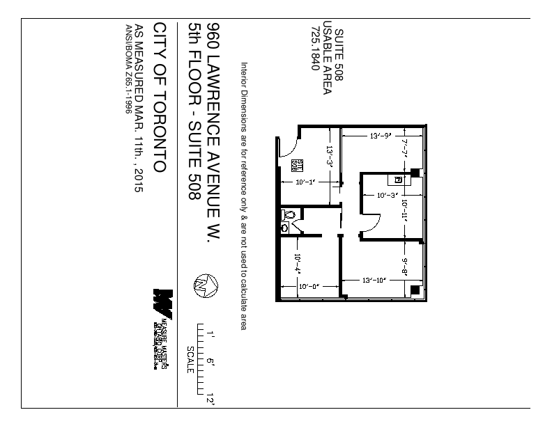 508 - 960 Lawrence Avenue West, Toronto, ON floorplan