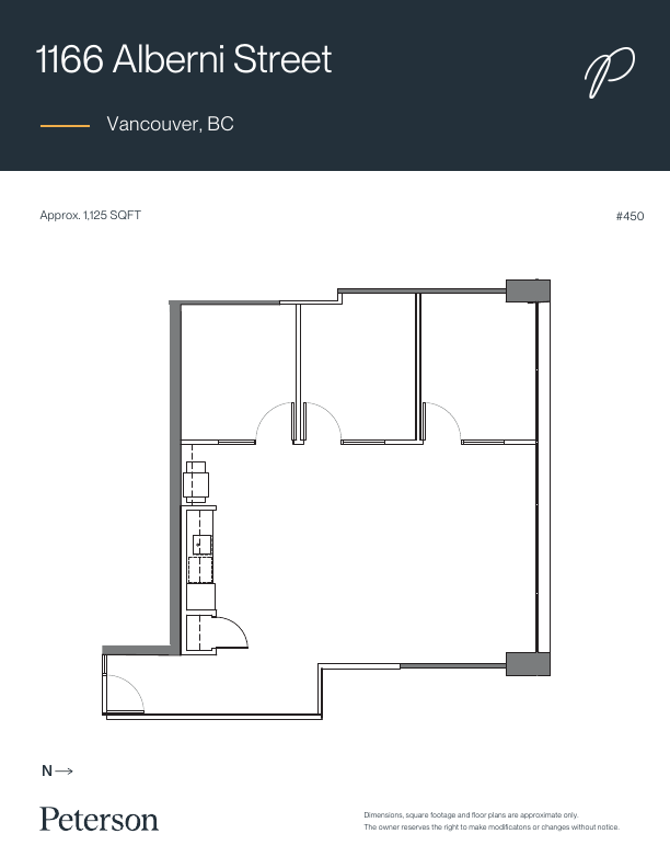 450 - 1166 Alberni St, Vancouver, BC floorplan