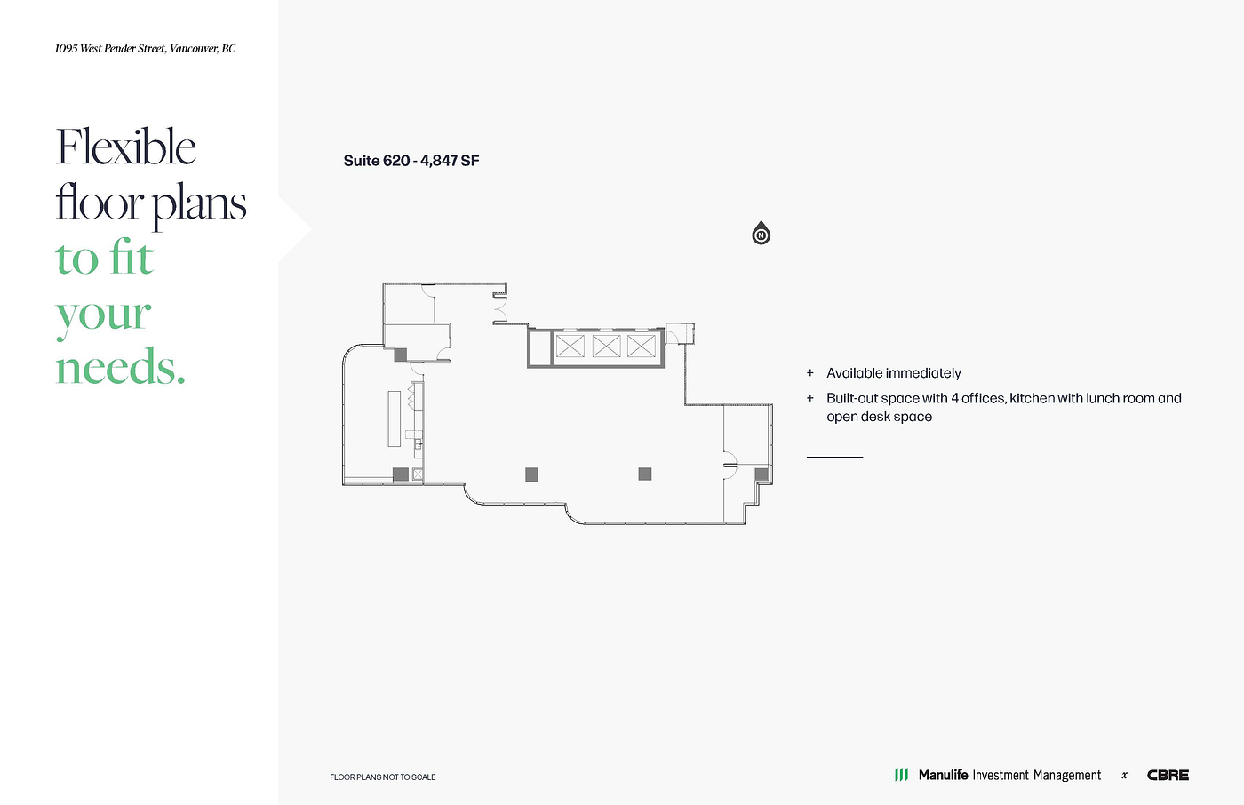 620 - 1095 West Pender Street, Vancouver, BC floorplan