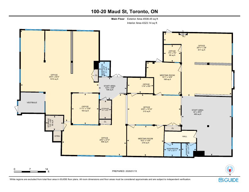 100 - 20 Maud St, Toronto, ON floorplan