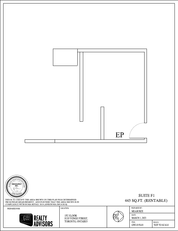 F1 - 5160 Yonge Street, Toronto, ON floorplan