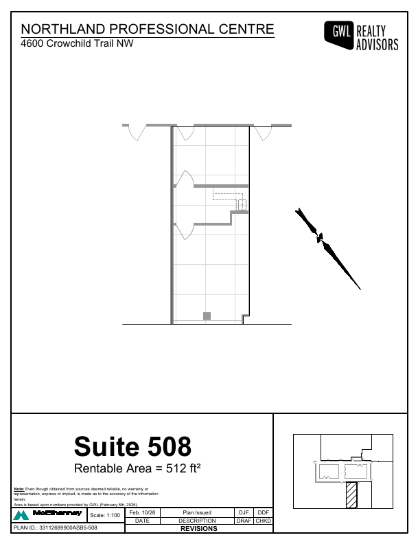 508 - 4600 Crowchild Trail Northwest, Calgary, AB floorplan