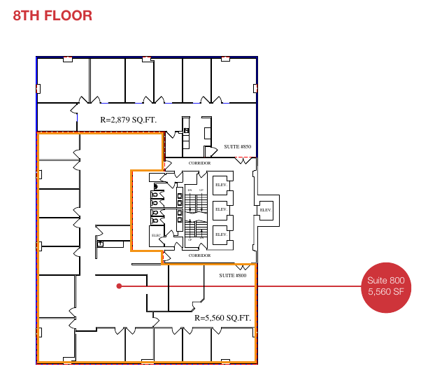 800 - 633 6 Avenue Southwest, Calgary, AB floorplan