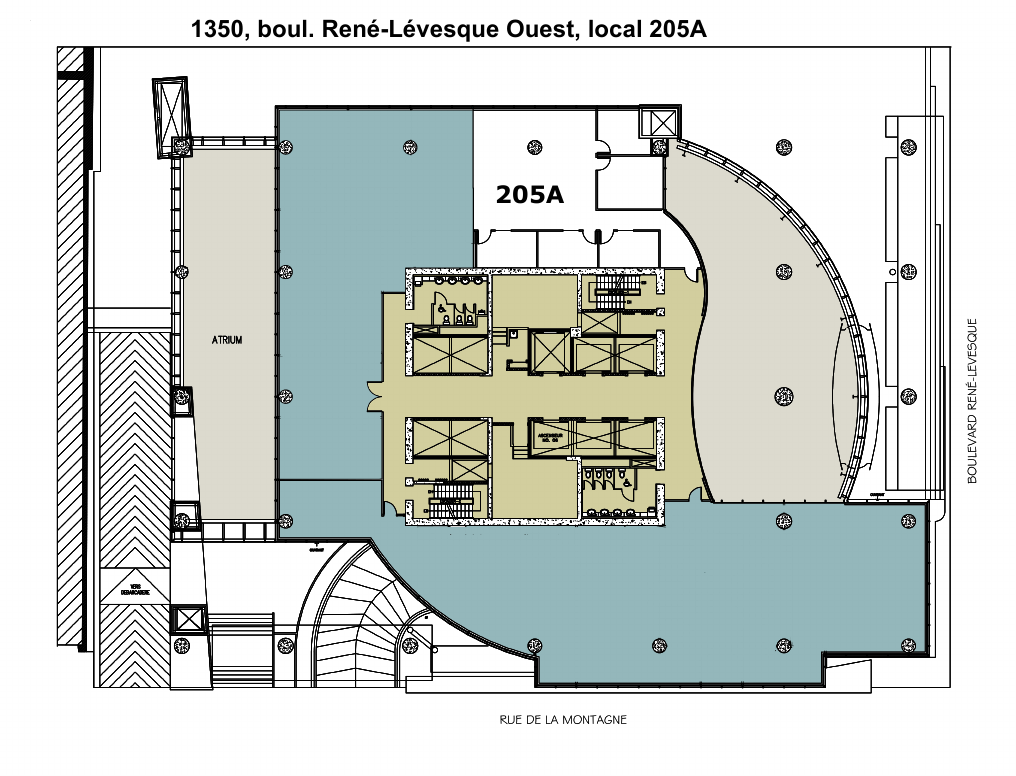205A - 1350 Boulevard René-Lévesque Ouest, Montréal, QC floorplan