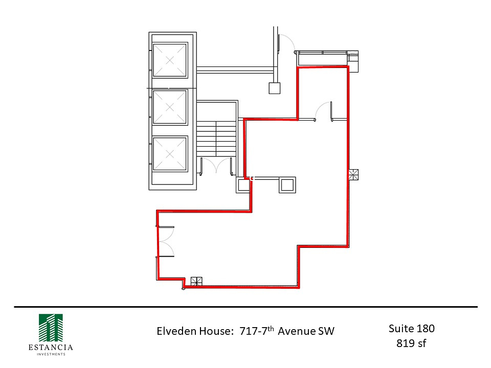 180 - 717 7 Avenue Southwest, Calgary, AB floorplan