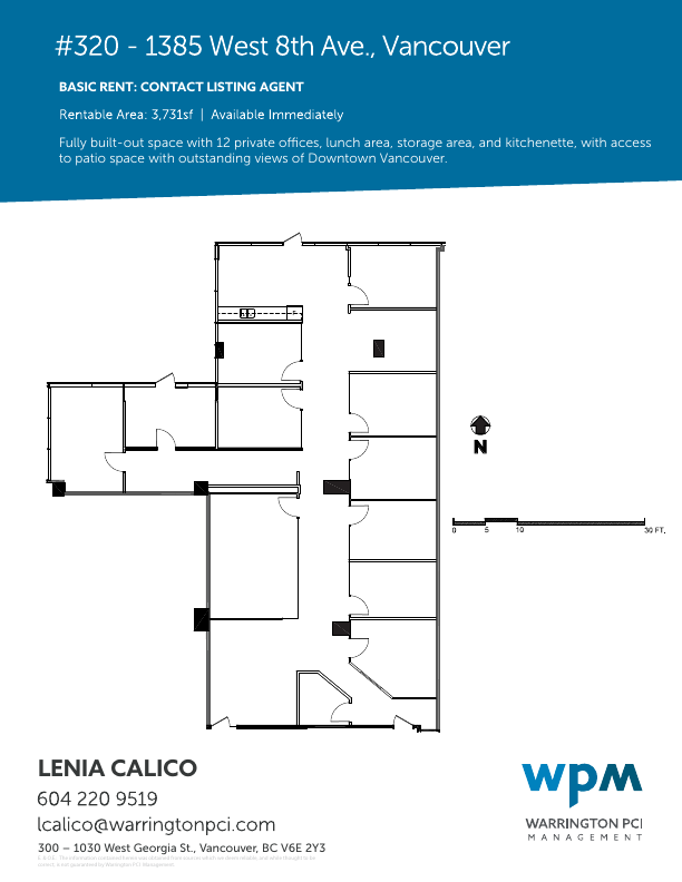 Suite 320 - 1385 West 8th Avenue, Vancouver, BC floorplan