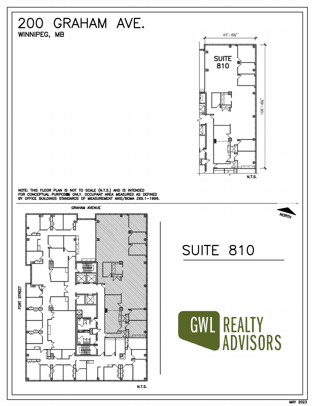 810 - 200 Graham Avenue, Winnipeg, MB floorplan