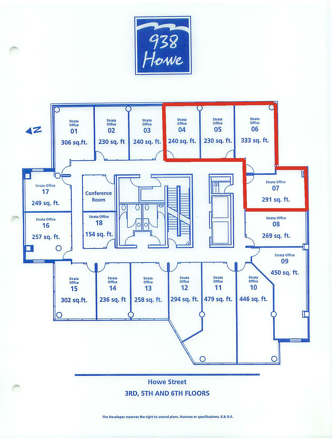 601-607 - 938 Howe Street, Vancouver, BC floorplan