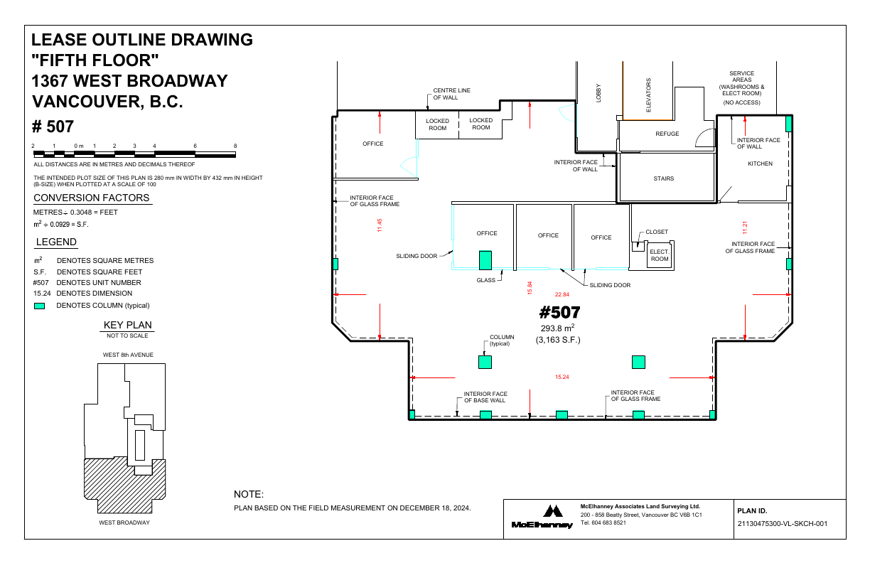 507 - 1367 W Broadway, Vancouver, BC floorplan
