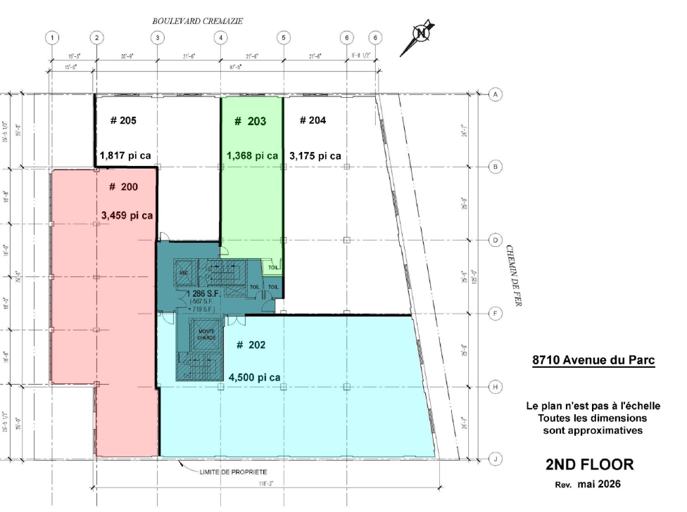 200 - 8710 Avenue du Parc, Montréal, QC floorplan